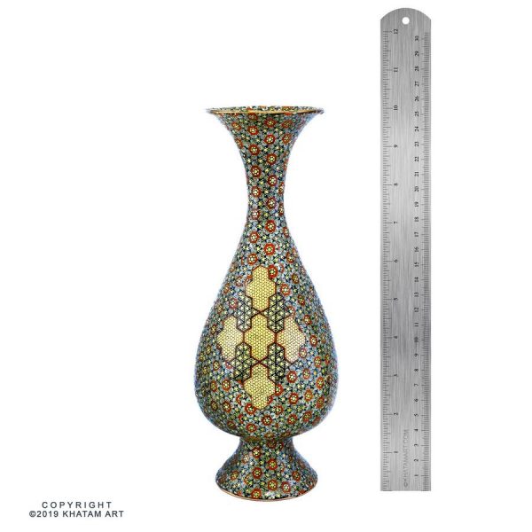 Khatam Tear Shaped Vase - 25cm - Image 3