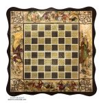 Khatam Chessboard & Backgammon Box with Persian Miniature - Ahora Miniature