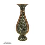 Khatam on Copper Vase - 20 cm